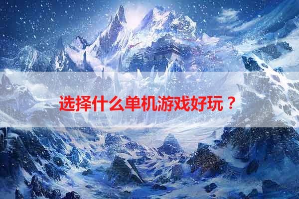 选择什么单机游戏好玩？