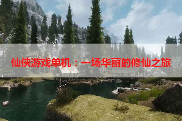 仙侠游戏单机：一场华丽的修仙之旅