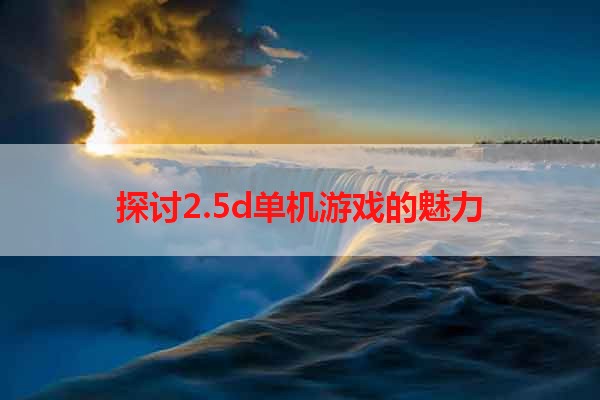 探讨2.5d单机游戏的魅力