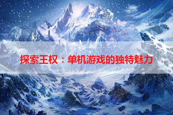 探索王权：单机游戏的独特魅力