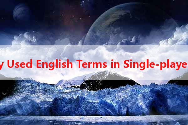 The Commonly Used English Terms in Single-player Video Games