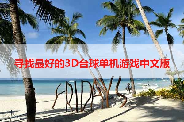 寻找最好的3D台球单机游戏中文版