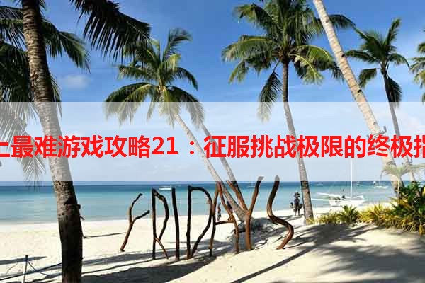 史上最难游戏攻略21：征服挑战极限的终极指南