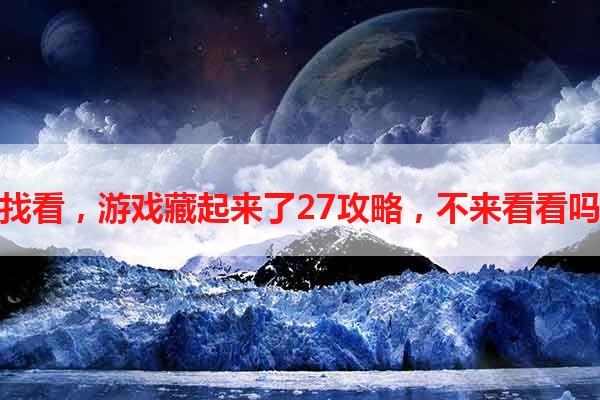 找找看，游戏藏起来了27攻略，不来看看吗？