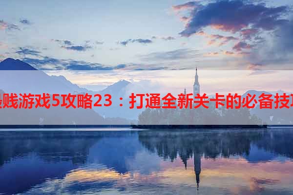 最贱游戏5攻略23：打通全新关卡的必备技巧