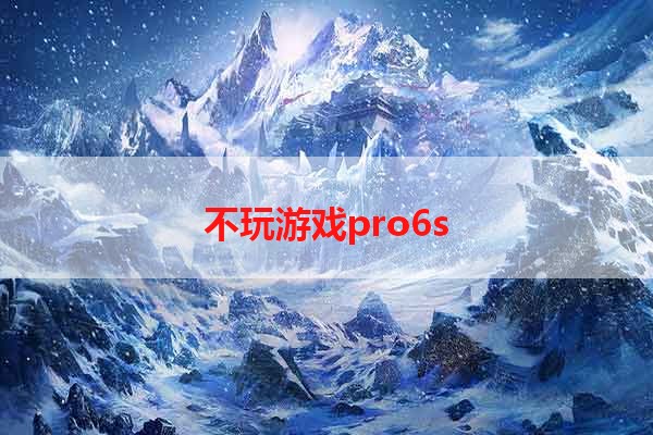 不玩游戏pro6s