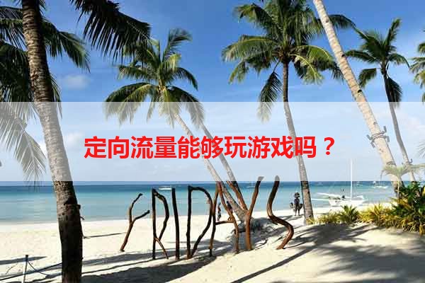 定向流量能够玩游戏吗？